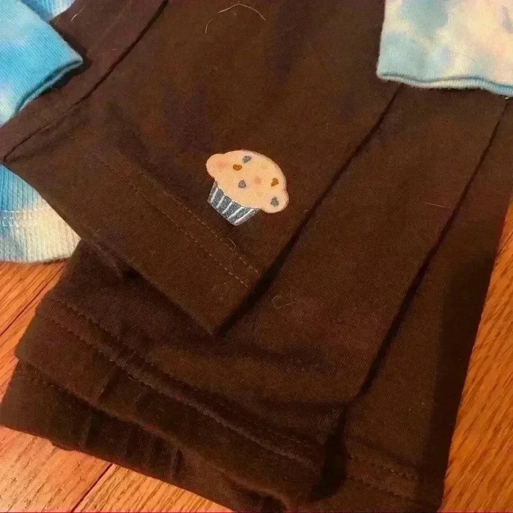 New Gap tie dye thermal top with cupcake leggings
